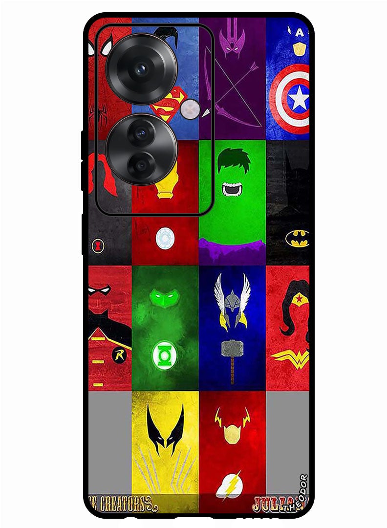 Theodor Protective Case Anti Scratch Shock Proof Bumper Cover For Oppo Reno 11F Faces - Image 1