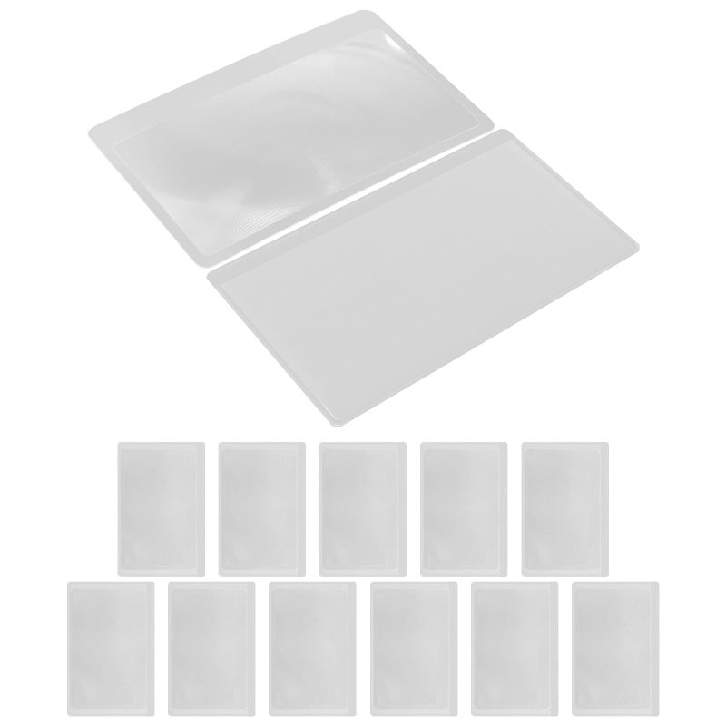 12Pcs Portable PVC Credit Card Magnifiers Small Thin Magnifying Lens For Reading - Image 2