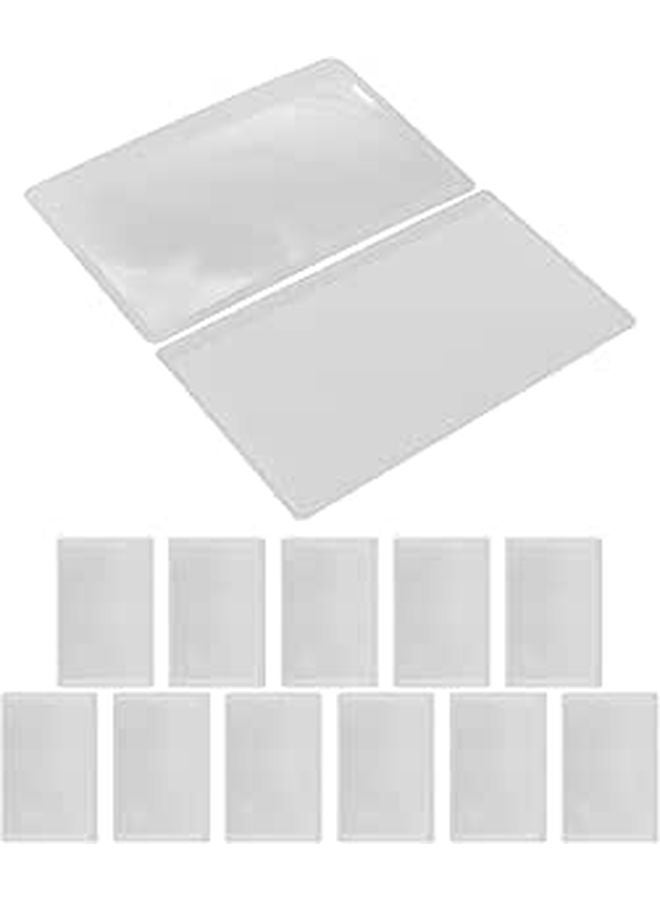 12Pcs Portable PVC Credit Card Magnifiers Small Thin Magnifying Lens For Reading - Image 1