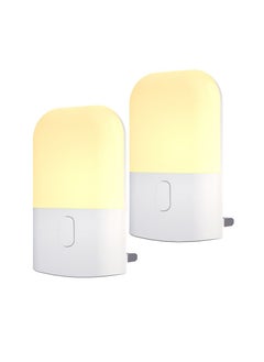 Lezonic Night Light Socket With Twilight Sensor, Brightness Adjustable Orientation Light, With Brightness Sensor For Children's Room, Stairway, Bedroom, Kitchen, Warm White, Pack of 2 [Energy Class A]，UK PLUG  - Image 1