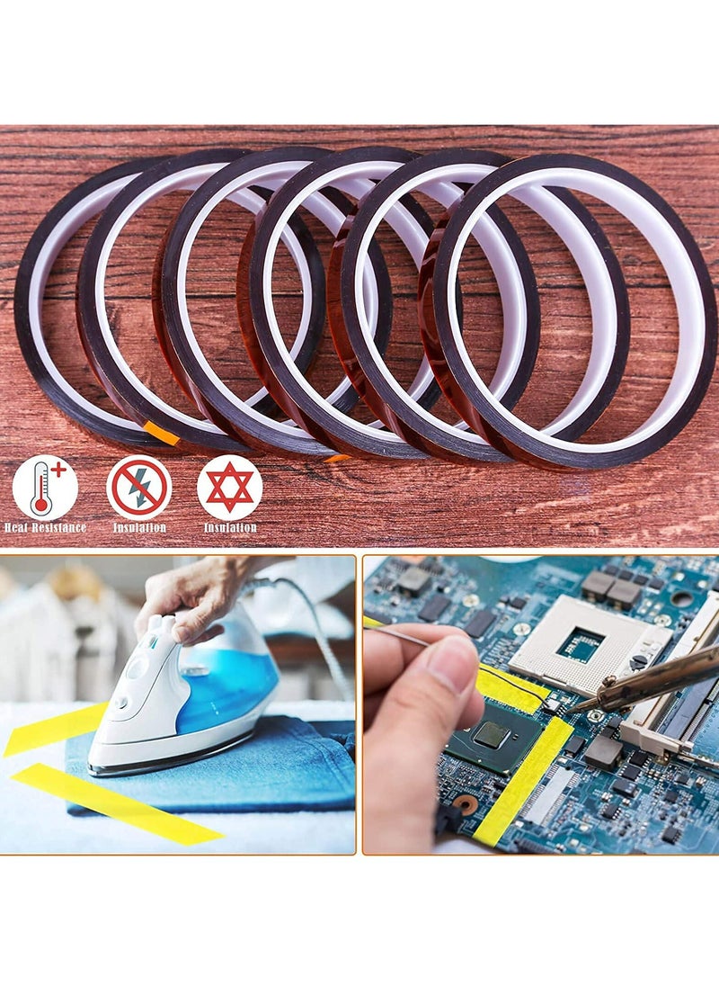 CMGTYYD CMGTYYD Heat Tape for Heat Press, Heat Transfer Tape Heat Resistant High Temperature Tape for Heat Transfer Masking 3D Printing Sublimation on Coffee Mugs, HTV Craft on T-Shirt Fabrics, 6 Packs  - Image 4