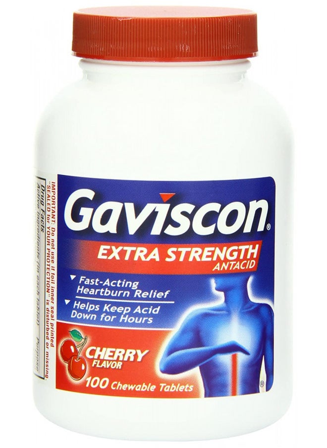 Gaviscon Extra Strength Cherry Chewable Tablet For Fast-Acting Heartburn Relief, 100 Count - pzsku/Z41463FE811727AD058A7Z/45/_/1728156185/e00fa552-dca0-4975-904d-0f90bd2e6285