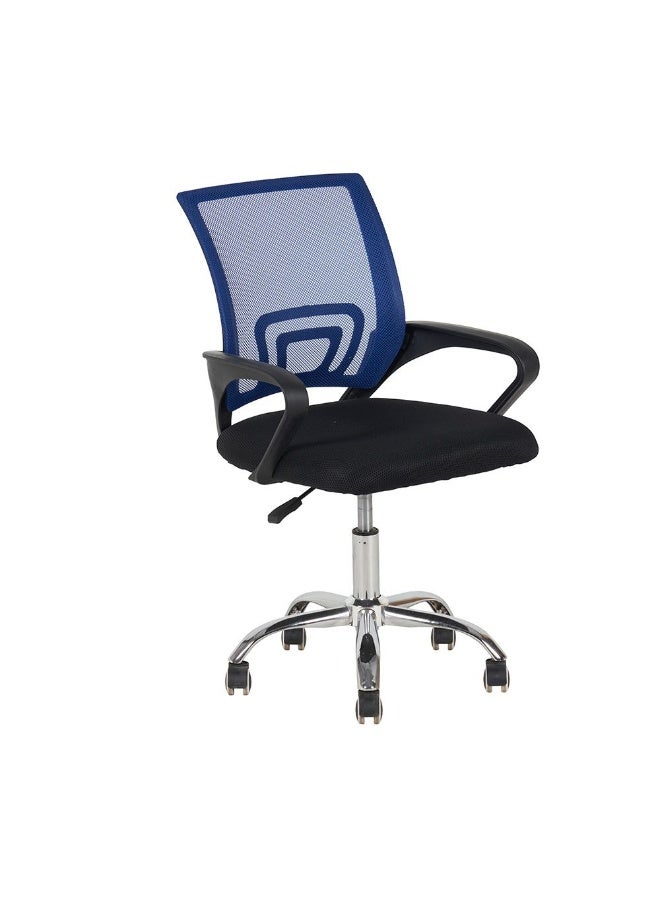 DANUBE HOME Herald Office Chair Ergonomic Office Chair | Modern Desk Computer Chair | Swivel Office Armchair | Fixed Lumbar L58.5xW53xH95cm - Blue/Black - Image 2
