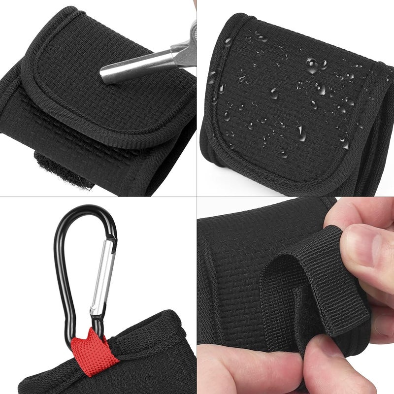 Geekria Earbuds Pouch with Belt Loop Compatible with SHOKZ OpenFit 2+/Air, OpenDots ONE, Protective Travel Bag with Clip Holder for Bag Strap, Waterproof, Portable (Black) - Image 3