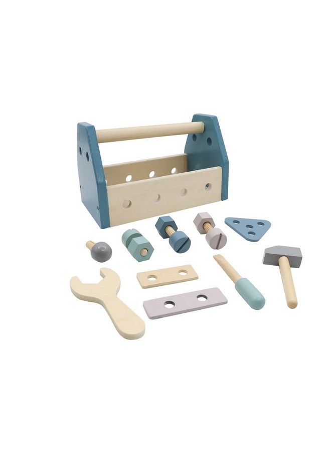 LEADER JOY Montessori Wooden Tools Toddler Educational Construction Kids Toys Sets Play Box Preschool Play Tool（Blue） - Image 5