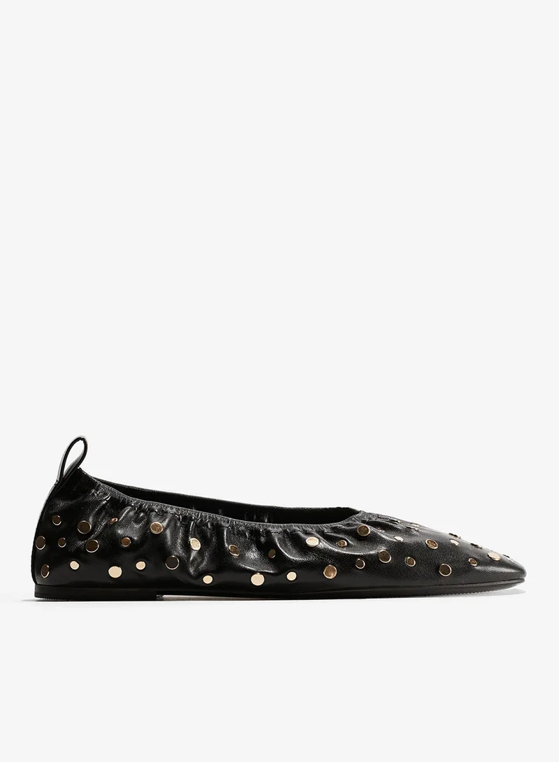 H&M Studded ballet pumps