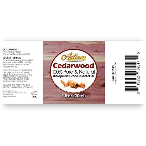 Artizen - Cedarwood Essential Oil 30ml Pure and Natural,Therapeutic Grade for Diffuser Skin Massage Candle Soap Making 1oz - Image 2