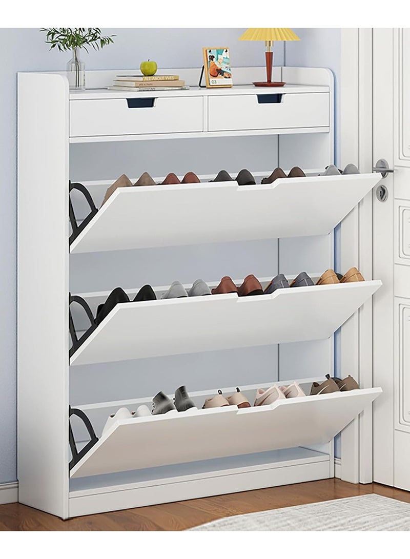 DubaiGallery Ultra thin tipper shoe cabinet household door saves space large capacity multi-layer shoe rack multi-functional storage cabinet porch cabinet - Image 1