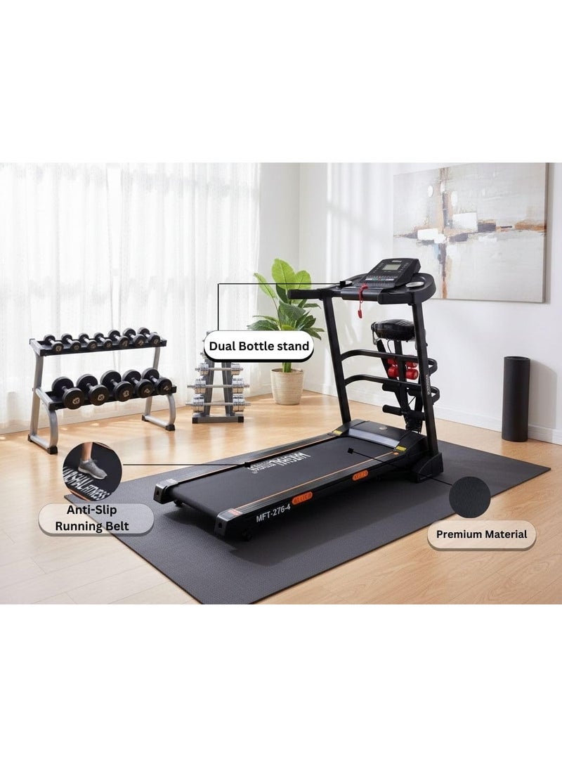 Marshal Fitness MFT-276-4 Foldable Walking Pad Treadmill 3.0HP | Motorized Auto Incline Treadmill with Massager, Dumbbells & Twister Disc | Heavy-Duty Running Machine 120kg Capacity for Home Gym - Image 4