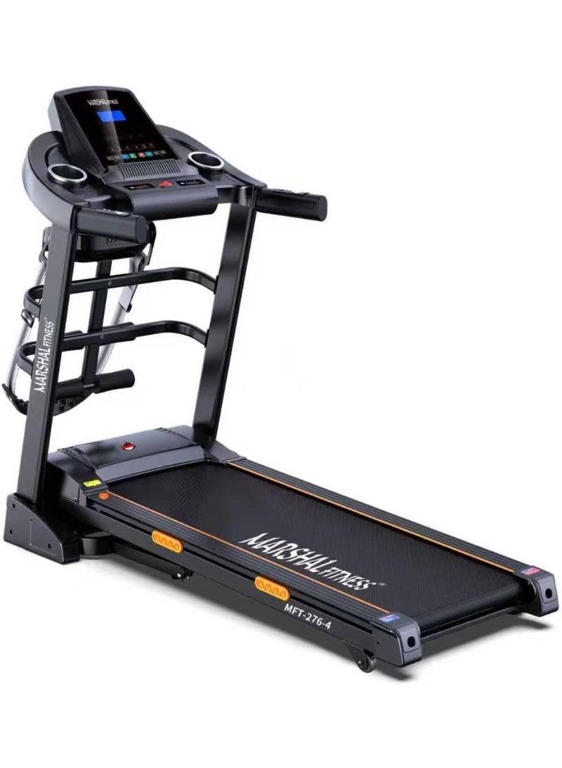 Marshal Fitness MFT-276-4 Foldable Walking Pad Treadmill 3.0HP | Motorized Auto Incline Treadmill with Massager, Dumbbells & Twister Disc | Heavy-Duty Running Machine 120kg Capacity for Home Gym - Image 1