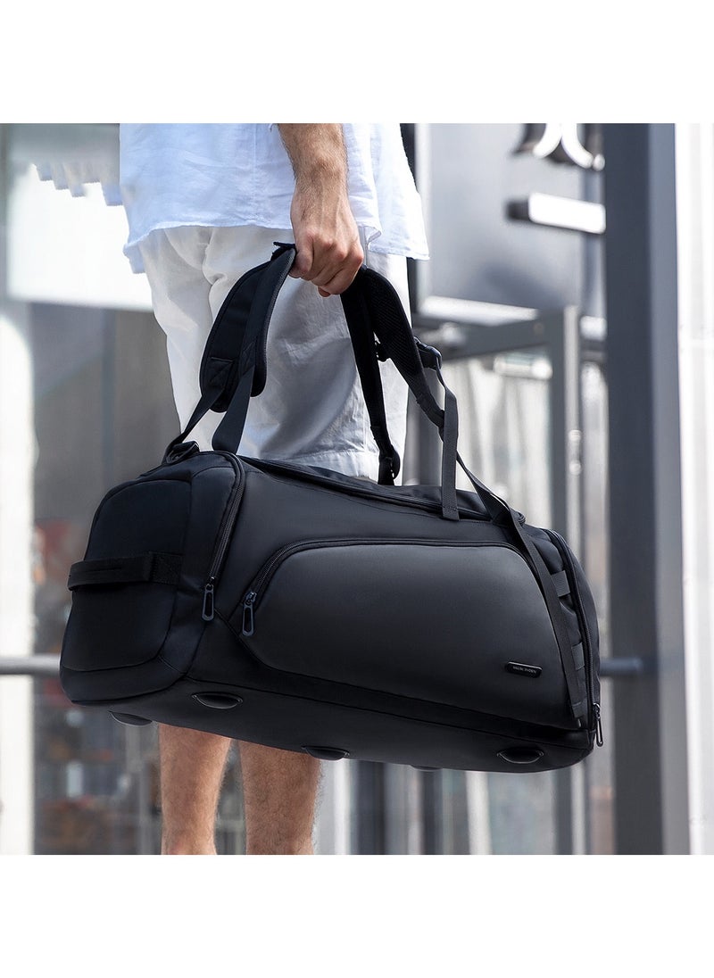 MARK RYDEN - MARK RYDEN 8206 Gym Bag-Backpack, 27 Liters, All Black Water-Resistant Ultra Bag with Multipurpose of Use: Gym, Travel, Workout, Hand Luggage, Duffle Bag With Shoe Pocket & Waterproof Pocket - Image 1