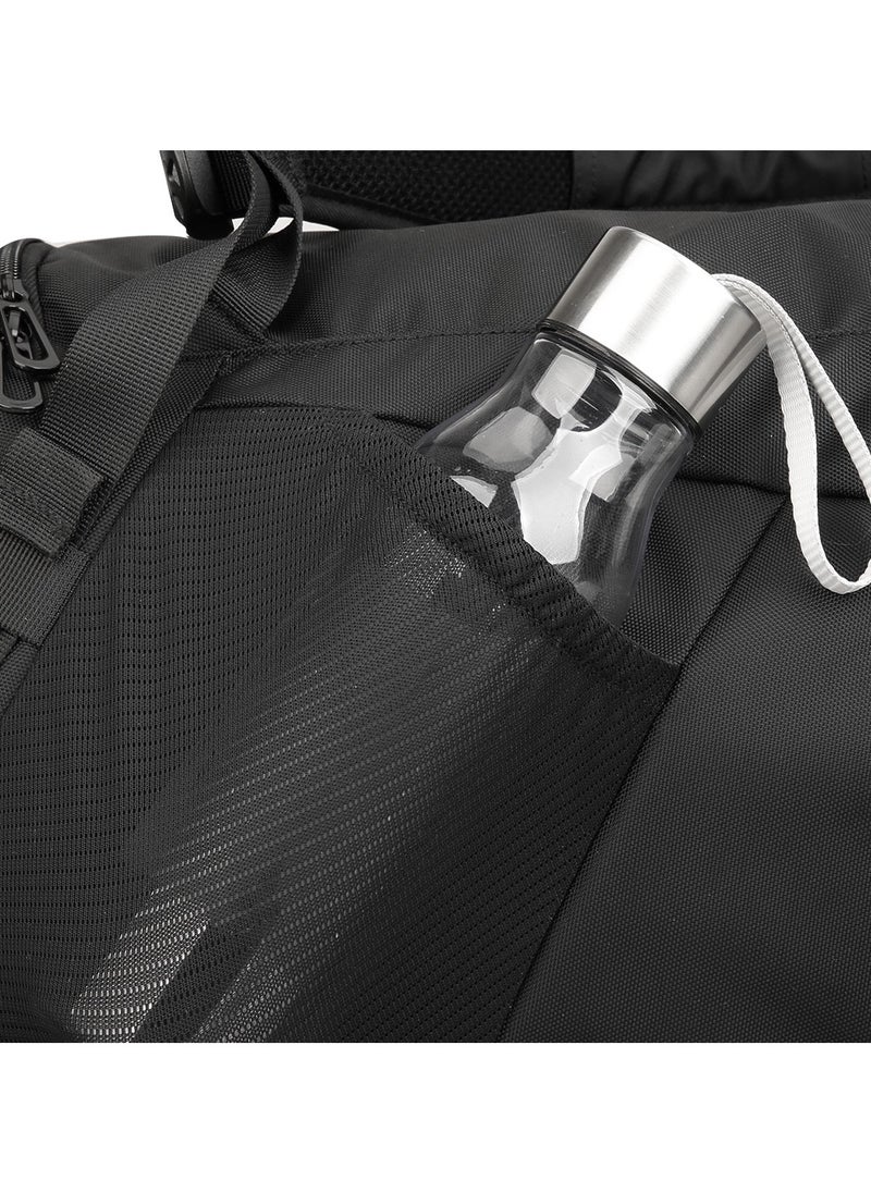 MARK RYDEN - MARK RYDEN 8206 Gym Bag-Backpack, 27 Liters, All Black Water-Resistant Ultra Bag with Multipurpose of Use: Gym, Travel, Workout, Hand Luggage, Duffle Bag With Shoe Pocket & Waterproof Pocket - Image 1
