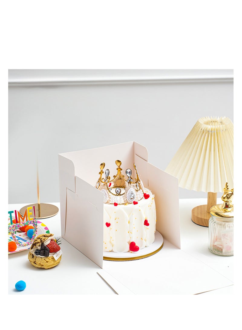 40pcs 12x12x8 inches Cake Box with Cake Board,20 Boxes and 20 Boards, White Bakery Boxes With Window For Cookies, Pastries, Pies, Desserts - Image 5