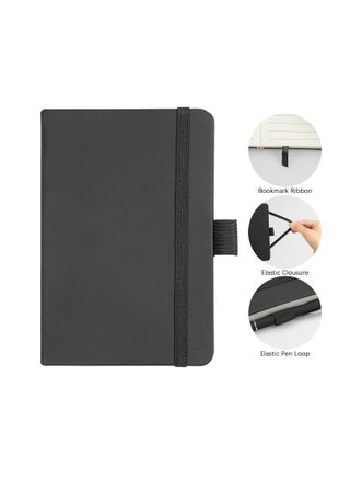 A6 Size Leather Notebook With Elastic Closure