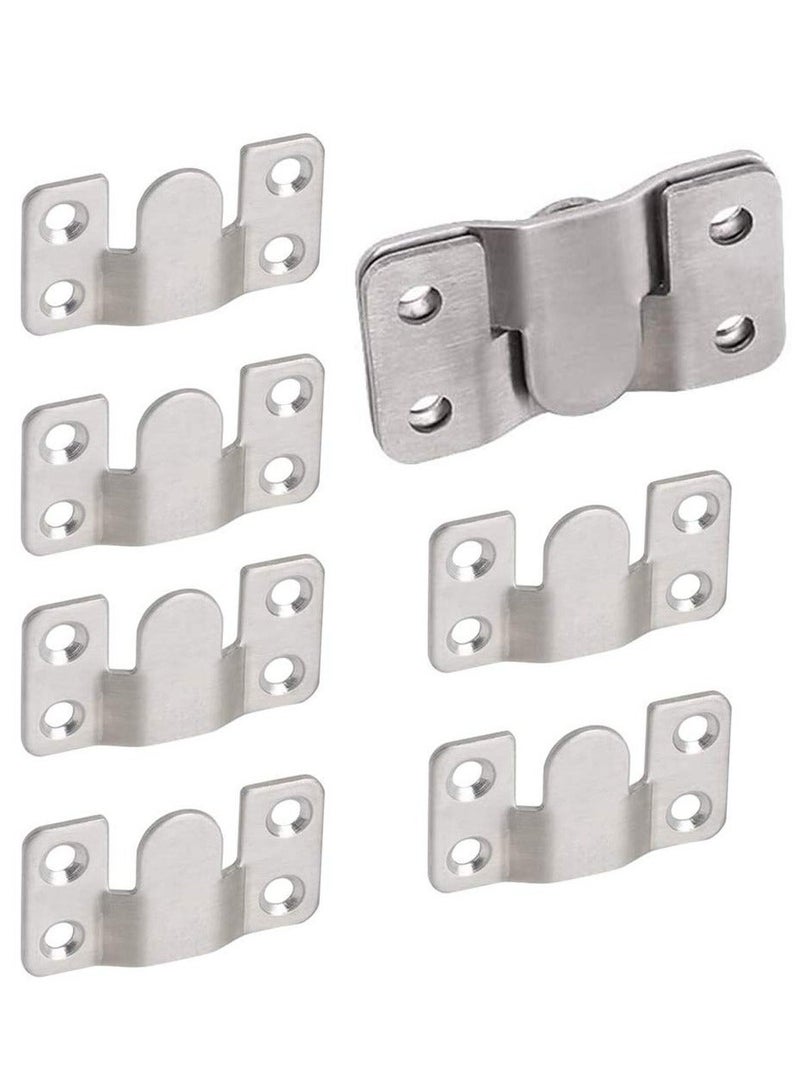 8 Pairs Stainless Steel Heavy Duty Photo Frame Hook Picture Hanger for Large Picture Display Art Gallery Wall Mount Hardware - Image 1