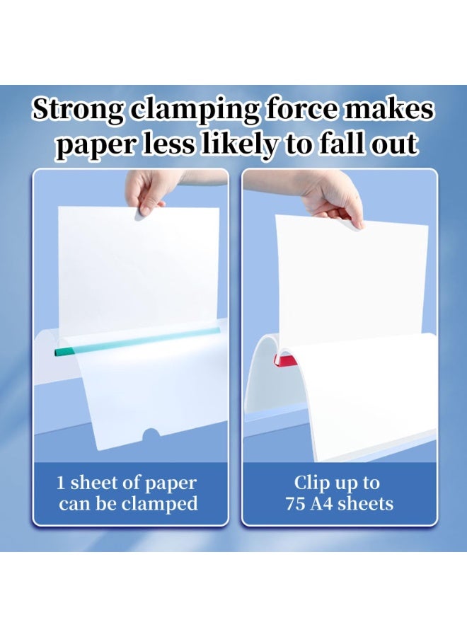A4 Sliding Bar Report Covers, 10 Pack Plastic File Folders, Holds Up to 75 Sheets, Multi-Color - Image 2