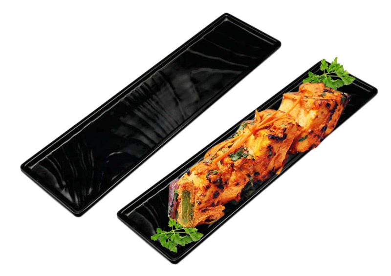 ZIDO (Pack of 2 Multipurpose Serving Platter for Serving All Type of Snacks Like Tikka, Paneer Tikka, Spring Rolls, Roasted Item, Tandoori Item etc. - Image 5