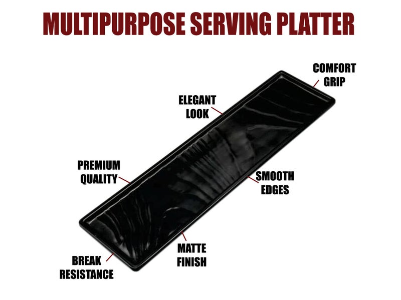 ZIDO (Pack of 2 Multipurpose Serving Platter for Serving All Type of Snacks Like Tikka, Paneer Tikka, Spring Rolls, Roasted Item, Tandoori Item etc. - Image 3