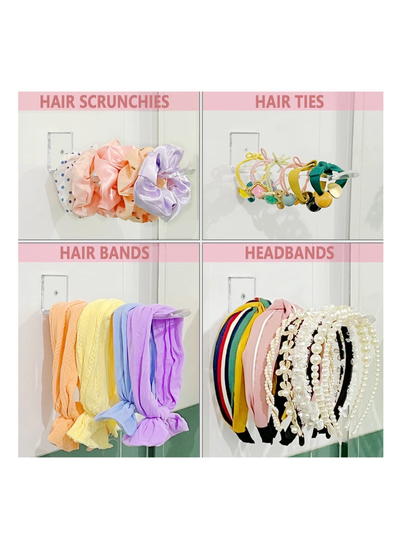 KASTWAVE 3 Pack Acrylic Headband Holder Wall Clear Hanging Headband Organizer Storage - Image 2