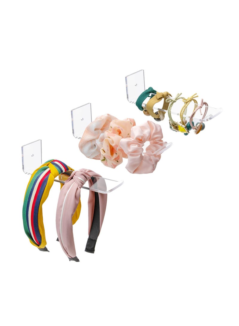 KASTWAVE 3 Pack Acrylic Headband Holder Wall Clear Hanging Headband Organizer Storage - Image 1
