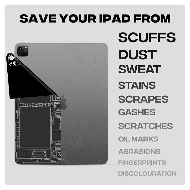 Capes أغطية تابلت لجهاز آيباد برو 12.9 2020 | فيلم حماية فائق النحافة | ملصق فينيل مضاد للخدوش | ليس غلاف/غطاء (أسود متفكك، غلاف خلفي) - Image 2