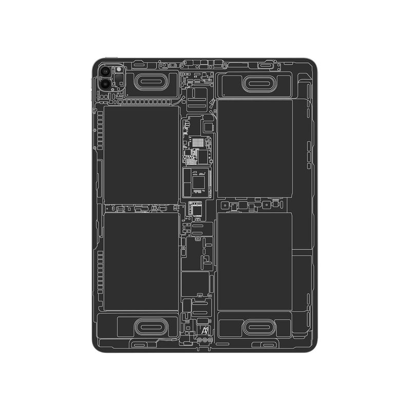 Capes أغطية تابلت لجهاز آيباد برو 12.9 2020 | فيلم حماية فائق النحافة | ملصق فينيل مضاد للخدوش | ليس غلاف/غطاء (أسود متفكك، غلاف خلفي) - Image 1