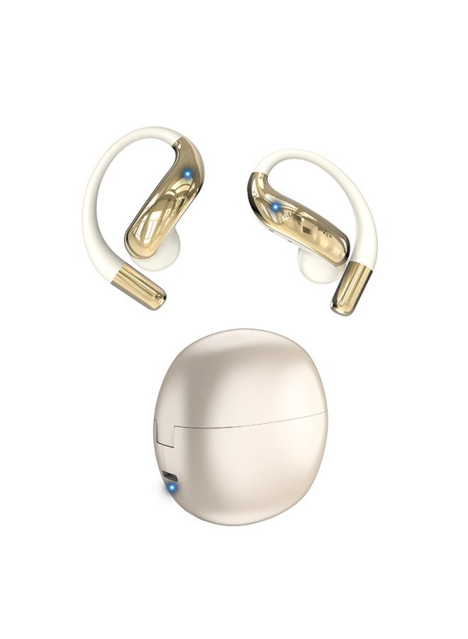 Ai Translation Bluetooth Earphones, Over-ear Type, Non-bone Conduction, In-ear Wireless Open-type, For Running, Ultra-long Battery Life