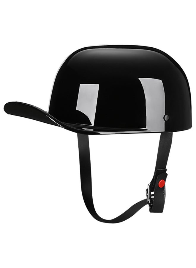 315 Bright Black Baseball Cap High-end Personalized Fashion Helmet Cool Button