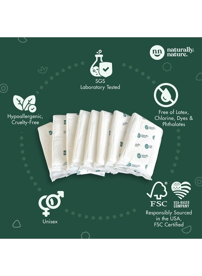 Naturally Nature Superior Leak Protection, Naturally Nature Overnight Diaper Booster Pads with Adhesive for Pull-on & Regular Diapers, Trusted by Parents to Help with Nighttime Leaks, Boys & Girls, 32 Pads  - Image 3