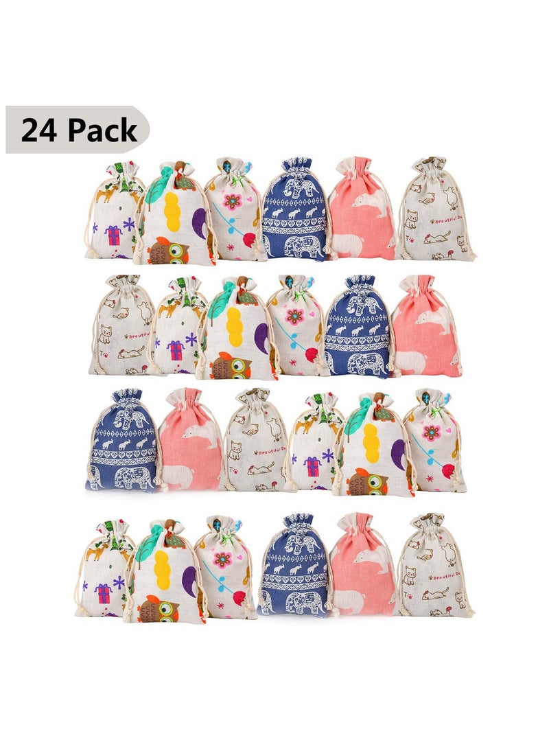 24-Piece Cartoon Print Candy Storage Bag - Image 1