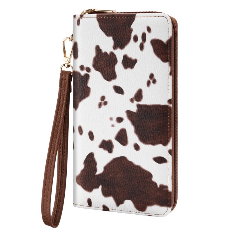 Chelmon Women's Vegan Clutch Wallet with Zip, Hand Strap, Large Capacity - Image 1