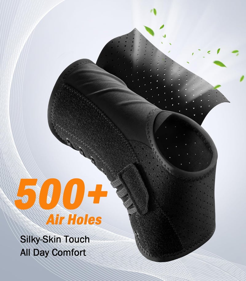 WHCOOL Slim-Fit Ankle Brace for Sprained Ankle, Quick Lace Up Ankle Support for Women Men with 2 Auto-Shaped Pads, Air Fabric Cool Ankle Stabilizer for Injury Recover, Running,Sports, M(12â€-13â€) - Image 4