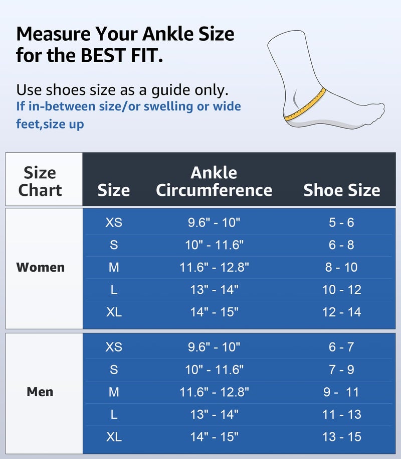WHCOOL Slim-Fit Ankle Brace for Sprained Ankle, Quick Lace Up Ankle Support for Women Men with 2 Auto-Shaped Pads, Air Fabric Cool Ankle Stabilizer for Injury Recover, Running,Sports, M(12â€-13â€) - Image 5