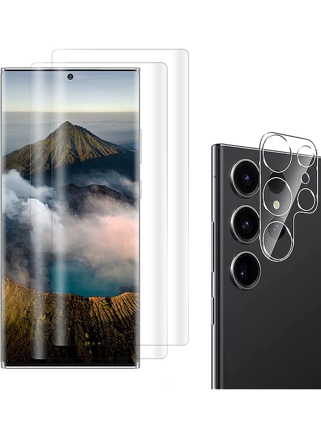 PROMASS MuHadJiya 2Pcs Screen Protector for Samsung Galaxy Note 20 Ultra with Clear Case Cover,HD Clear TPU Soft Protective Film,Hydrogel Flexible Film with Transparent Cover for Note 20 Ultra 5G 6.9'' - Image 1