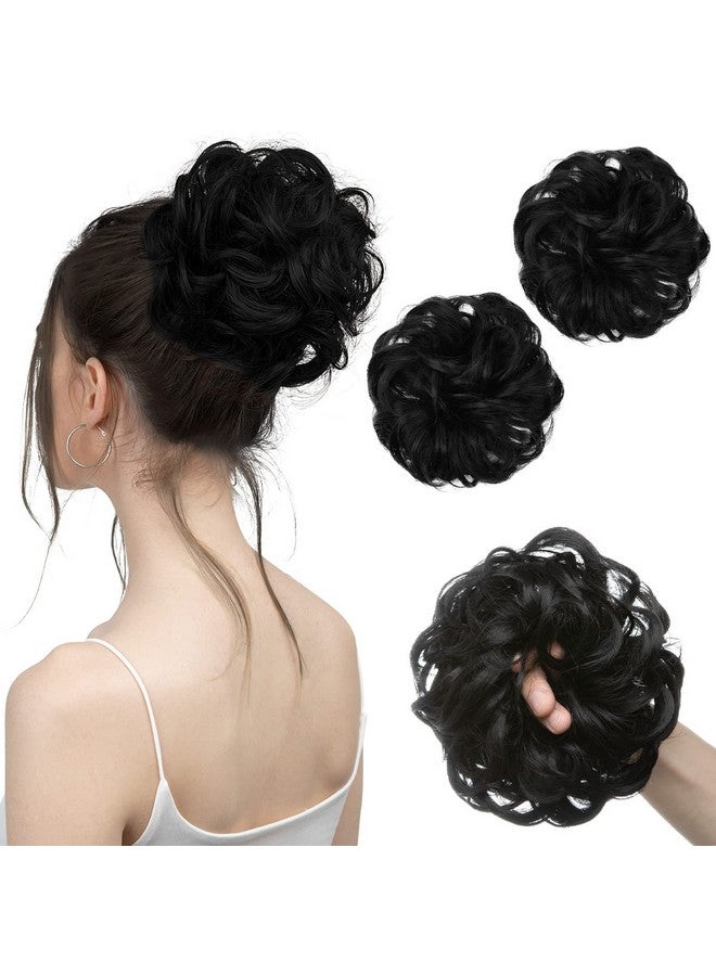blushia Set Of 2Pcs Synthetic Hair Bun Extension And Wigs Artificial Juda For Women And Girls 35 Gram Natural Black - Image 1