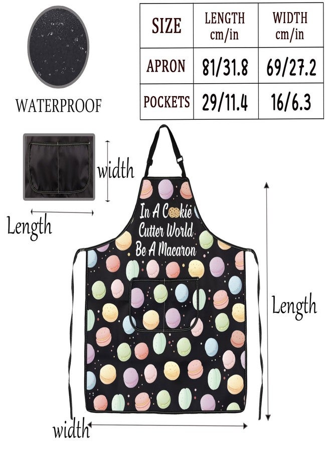 MNIGIU Pastry Chef Gift In A Cook Cutter World Be A Macaron Apron Baking Lover Gift Baking Kitchen Apron Baker Gift - Image 2