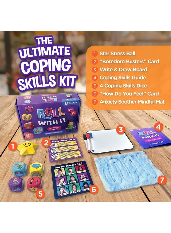 ThinkPsych Roll with It | CBT Coping Skills Kit | Anger Management & Stress Relief | Social Emotional Learning Toys | Anxiety Relief | Ages 5-12 | Play Therapy & Calm Down Kit - Image 5