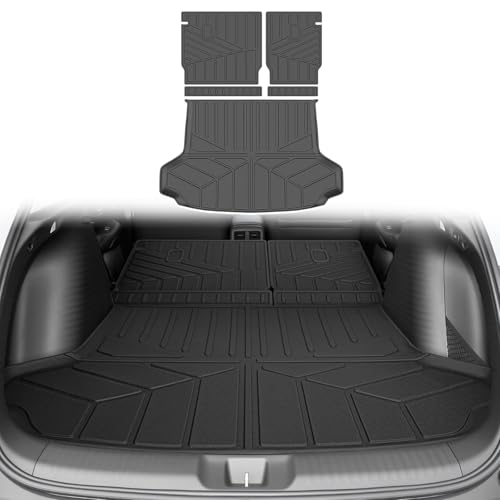 Qyebbk Cargo Liners for 2023-2026 Honda HRV Trunk Mat with Seat Back Cover Accessories, All Weather Rear Cargo Mat Backrest Protector for 2023 2024 2025 2026 HR-V - Image 1