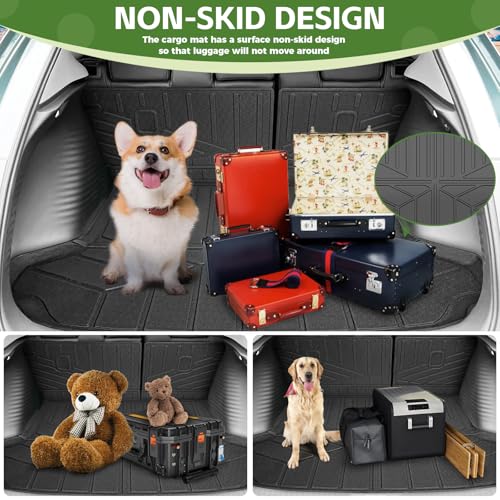 Qyebbk Cargo Liners for 2023-2026 Honda HRV Trunk Mat with Seat Back Cover Accessories, All Weather Rear Cargo Mat Backrest Protector for 2023 2024 2025 2026 HR-V - Image 3
