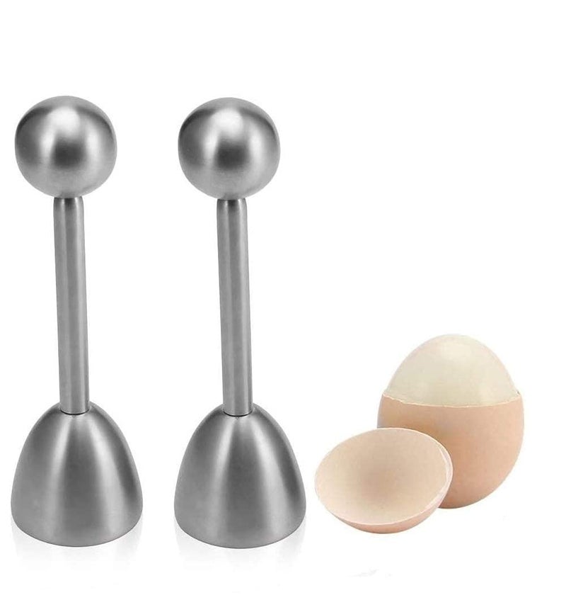 Mayata Mayata 2PCS Metal Stainless Steel Egg Scissors Egg Topper Cutter Straight Shell Opener Boiled Raw Egg Open Creative Kitchen Accessories Tools