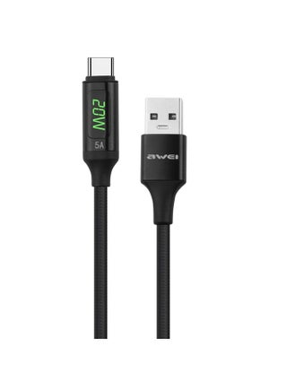 awei CL-123T 1m USB to USB-C / Type-C Digital Display Data Fast Charging Cable - pzsku/Z414712D7C35F0FF8E6C7Z/45/_/1723553207/a4ecf86a-a78d-4f4c-be1c-78dbb92b32b3