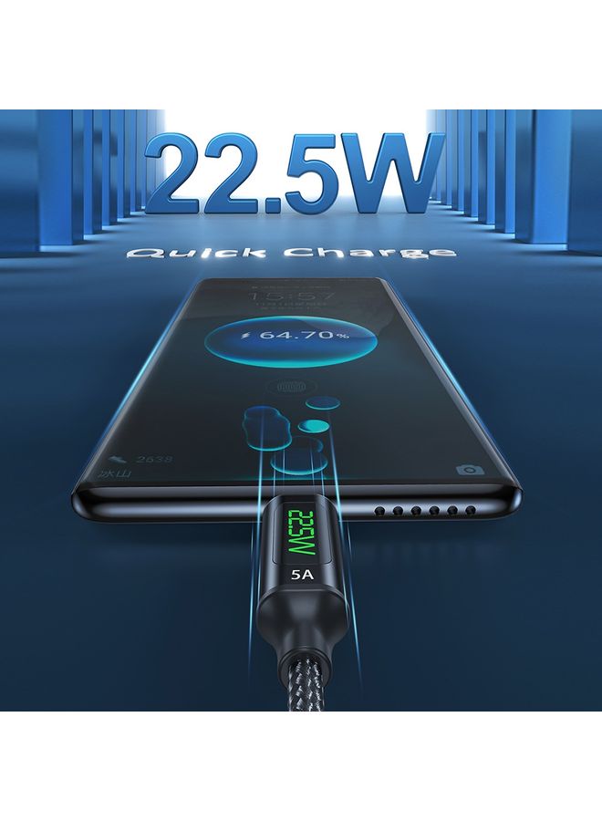 awei CL-123T 1m USB to USB-C / Type-C Digital Display Data Fast Charging Cable