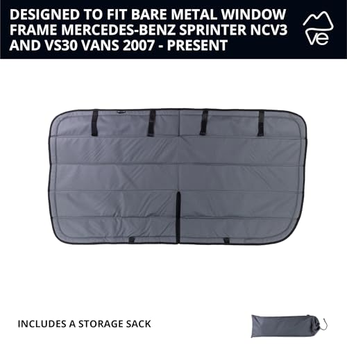 VanEssential Insulated Magnetic Blackout Window Cover Designed for Mercedes-Benz NCV3 & VS30 Crew Window with Bare Metal Window Frame ONLY (Van Years 2007 to Current Model) - Charcoal Gray - Image 5