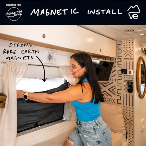 VanEssential Insulated Magnetic Blackout Window Cover Designed for Mercedes-Benz NCV3 & VS30 Crew Window with Bare Metal Window Frame ONLY (Van Years 2007 to Current Model) - Charcoal Gray - Image 2