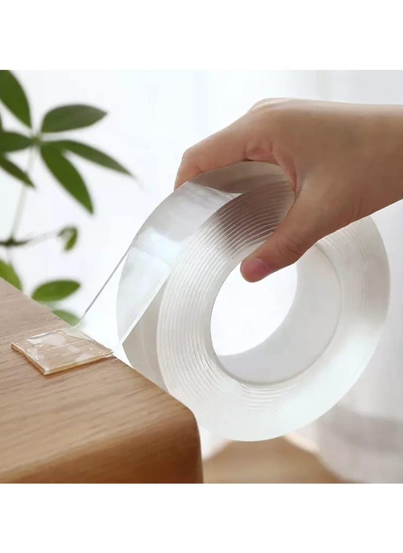 LVY - 3 Meter Multipurpose Double Sided Mounting Tape Strong Adhesive Double Tape Lvy Grip Tape Trace Less Acrylic Reusable Washable Removeable Glue Tape - Image 1