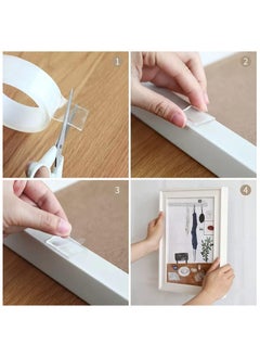 LVY 3 Meter Multipurpose Double Sided Mounting Tape Strong Adhesive Double Tape Lvy Grip Tape Trace Less Acrylic Reusable Washable Removeable Glue Tape  - Image 4