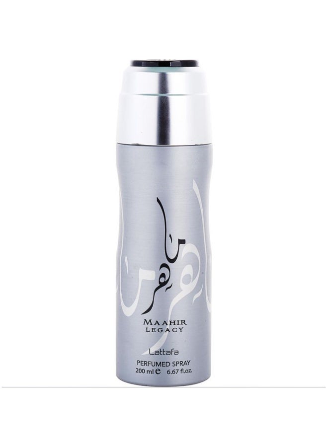 بخاخ مزيل العرق المعطر للرجال من لطافة ماهر ليجاسي - 200 مل - رائحة منعشة وعطرية تدوم طويلاً
