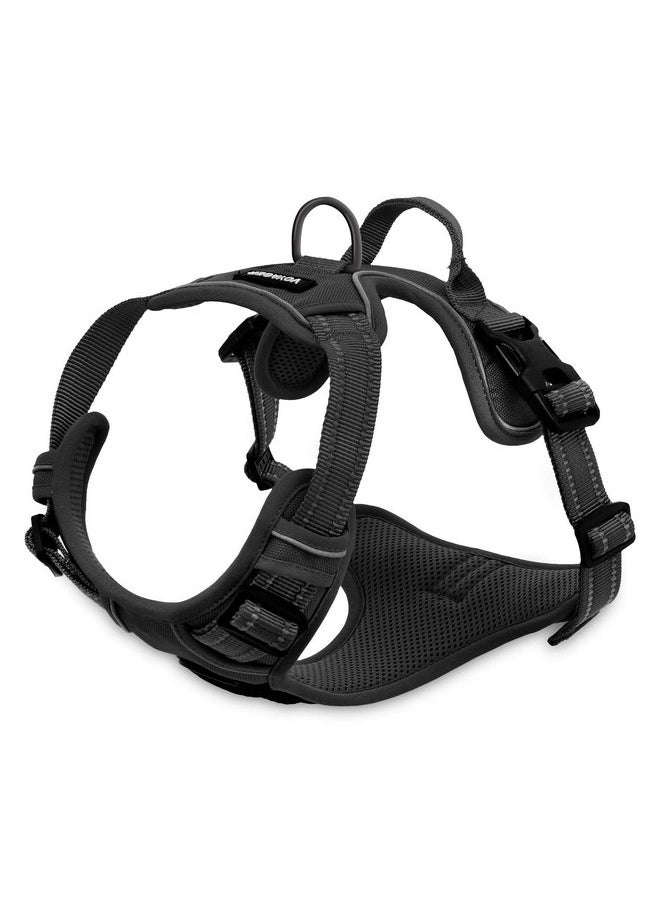 VOYAGER Voyager Dog Harness Dual Leash Attachment No-Pull Control Adjustable Soft But Strong Pet Harness For Medium And Large Dogs With 3M Reflective Technology - Black, S (Chest: 16 - 20")  - Image 3