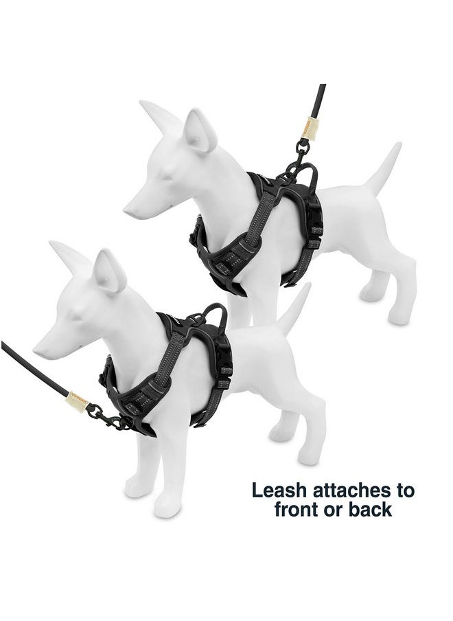 VOYAGER Voyager Dog Harness Dual Leash Attachment No-Pull Control Adjustable Soft But Strong Pet Harness For Medium And Large Dogs With 3M Reflective Technology - Black, S (Chest: 16 - 20")  - Image 4