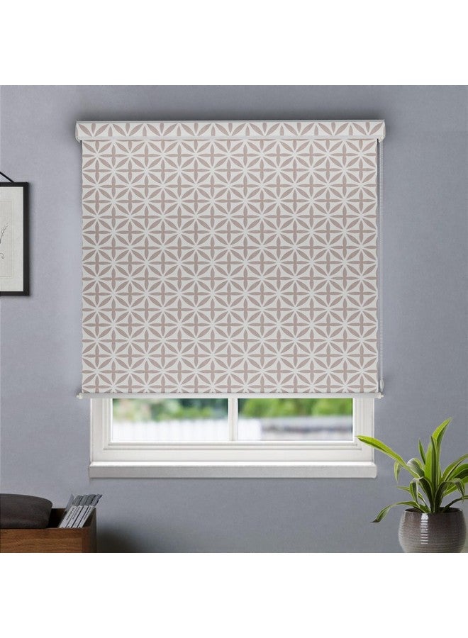 HIPPO Printed Blackout Indoor Roller Blinds for Windows AKAAR Design Rolling Curtains Corded Roll Up and Down Blind for Home Office (4X5 FT) - Image 1